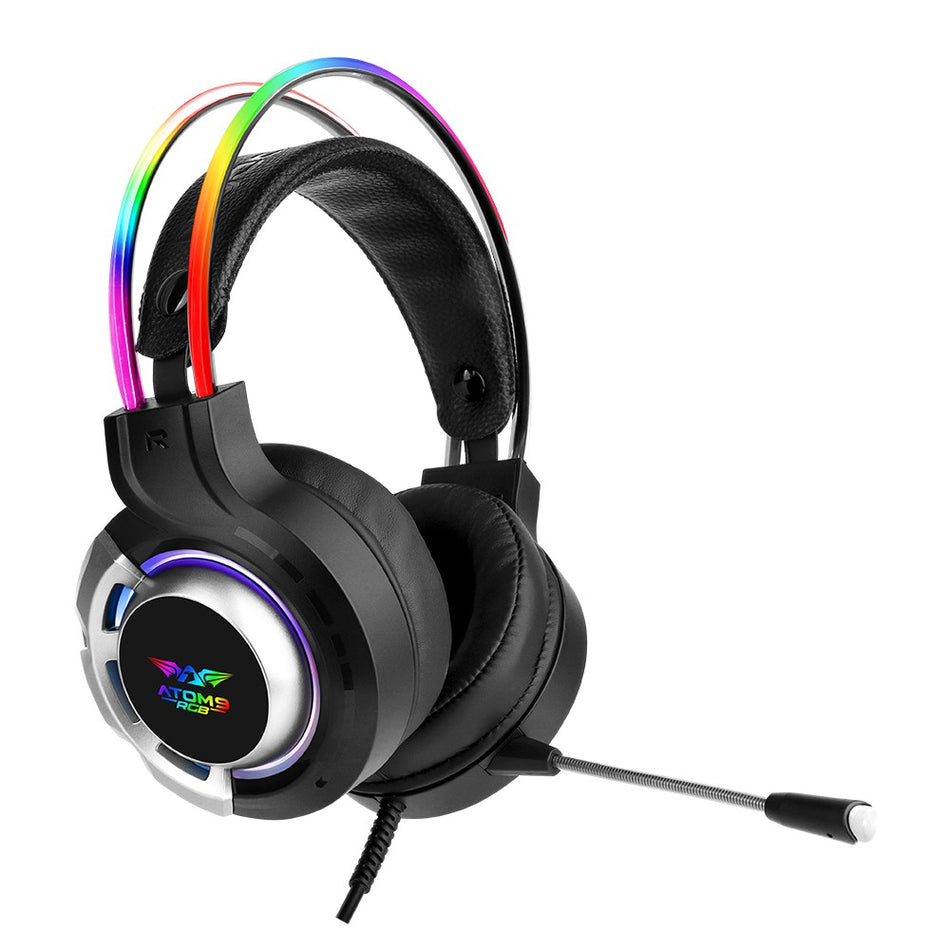 Armaggeddon Rgb Headband Gaming Stereo Headphone With Mic Atom 9