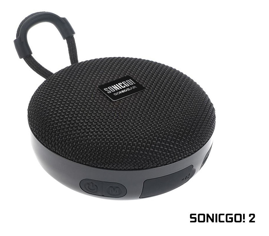 Sonicgear Sonicgo 2 Bluetooth 5.3 Portable Speaker With Mic Fm Radio Usb Playback Black