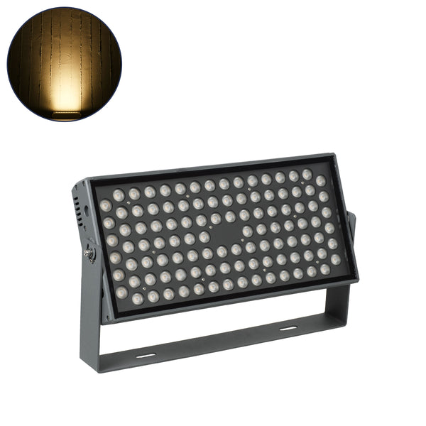 FLOOD-ZANA 90558 Προβολέας Wall Washer για Φωτισμό Κτιρίων LED 100W 9000lm 30° DC 24V Αδιάβροχο IP65 Μ45.5 x Π28 x Υ10cm Θερμό Λευκό 2700K - Γκρι Ανθρακί - 3 Years Warranty