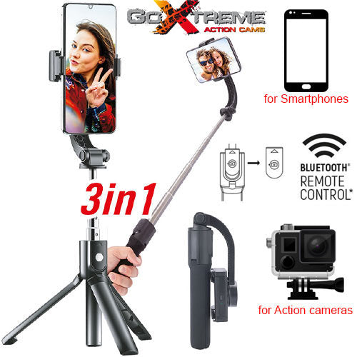 Goxtreme1 Axis Selfie Gimbal Gs1 With Bt Remote Control