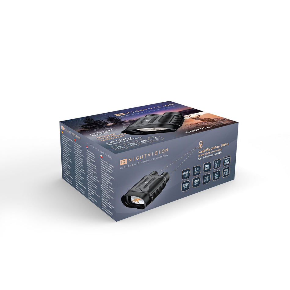 Easypix Ir Night Vision Infrared Binocular Camera 1080 P/20 Mp