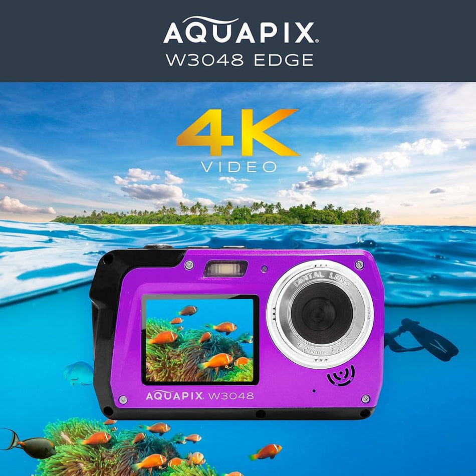 Aquapix Waterproof 4 K Camera W 3048 Purple Edge