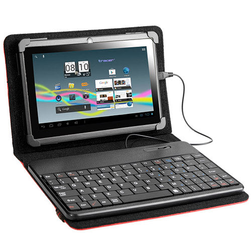 Tracer Tablet Case With Kbrd 7' 8' Smart Fit Red
