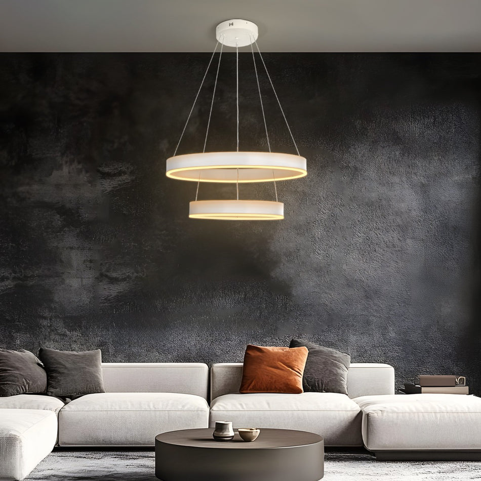 kelvo® VENOM 61186 Μοντέρνο Κρεμαστό Φωτιστικό Οροφής LED 75W 8818lm 120° AC 220-240V IP20 Ρυθμιζόμενο Λευκό CCT με Χειριστήριο από 2700K έως 6000K Dimmable - Lumileds SMD Chip - Λευκό Ματ - Μ60 x Π60 x Υ40cm - 3 Χρόνια Εγγύηση