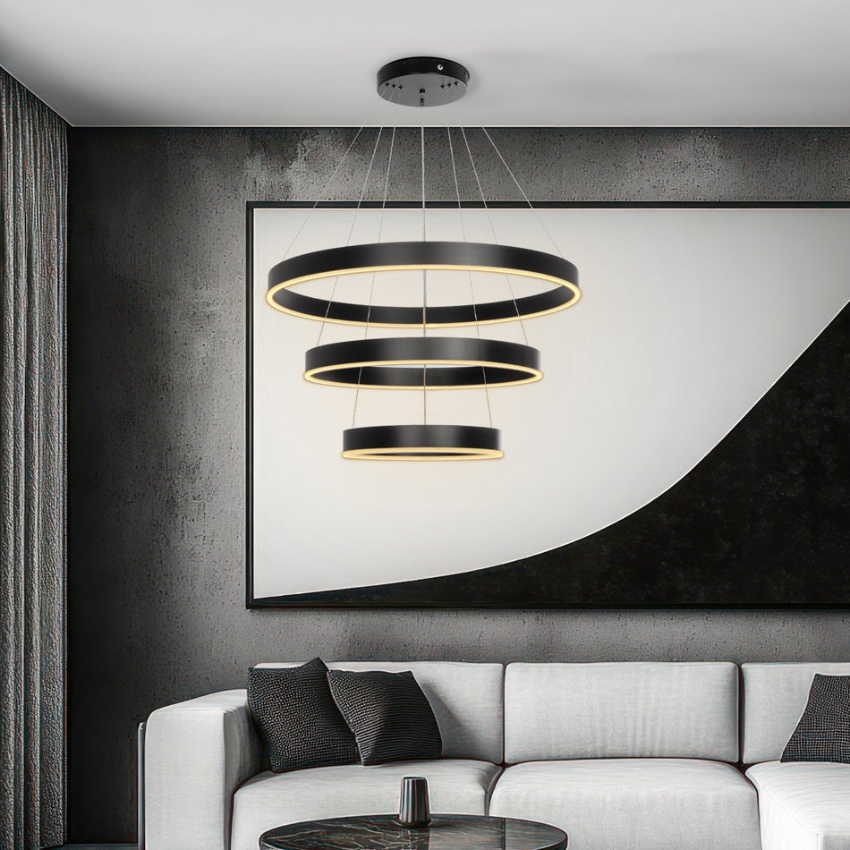 kelvo® VENOM 61188 Μοντέρνο Κρεμαστό Φωτιστικό Οροφής LED 120W 14158lm 120° AC 220-240V IP20 Ρυθμιζόμενο Λευκό CCT με Χειριστήριο από 2700K έως 6000K Dimmable - Lumileds SMD Chip - Μαύρο Ματ - Μ80 x Π80 x Υ60cm - 3 Χρόνια Εγγύηση