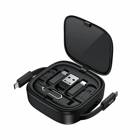 Recci RS36T Multifunction (5-in-1 ) PD65W Fast Charging DATA CABLE SET 5IN1 - Black