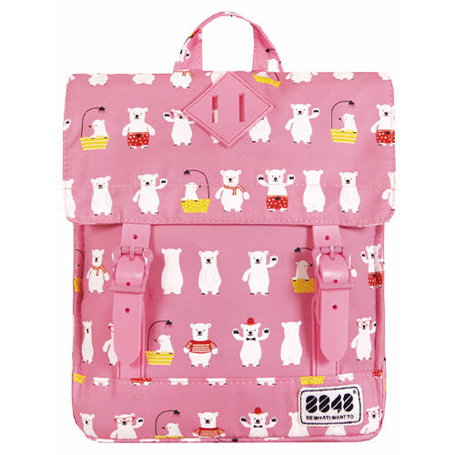 8848 Backpack For Children With White Bears Print