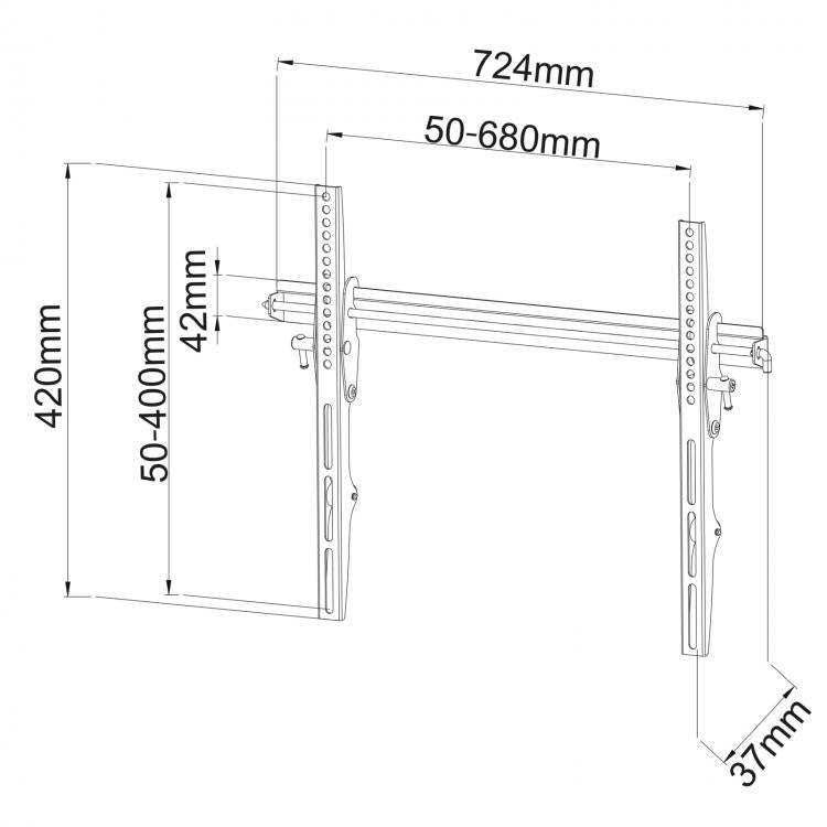 Sbox Wall Mount 40' 65' / 102 Cm 165 Cm