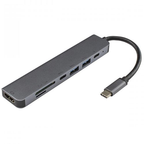 Sbox 7in1 Adapter Usb C To Pd + Type C + Hdmi + Tf + Sd + 2 X Usb Ss