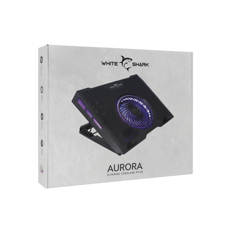 White Shark Rgb Cooling Pad Gcp 13 Aurora 5 Fans