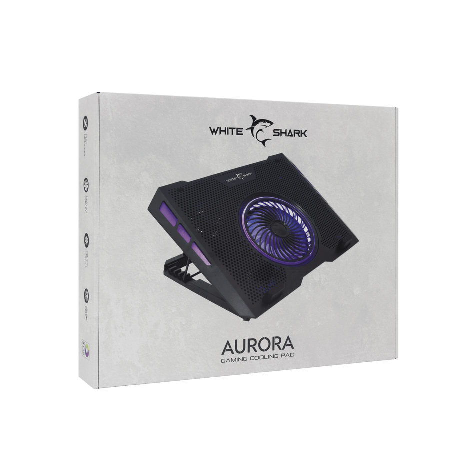 WHITE SHARK RGB COOLING PAD GCP-13 AURORA 5 FANS