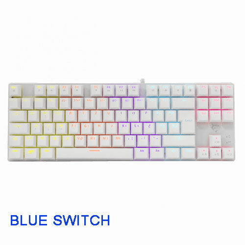 White Shark Mechanical Keyboard Gk 2106 White Blue Switch