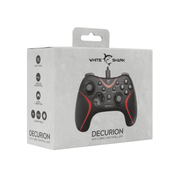 White Shark 3 In1 Gamepad Gp 20238 Black/Red
