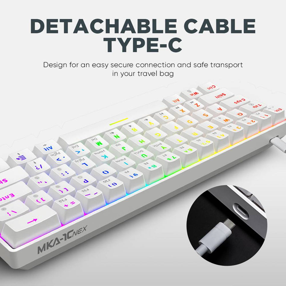 Armaggeddon Mechanical Keyboard Mka 1 C Nex White Tactile Brown Switch