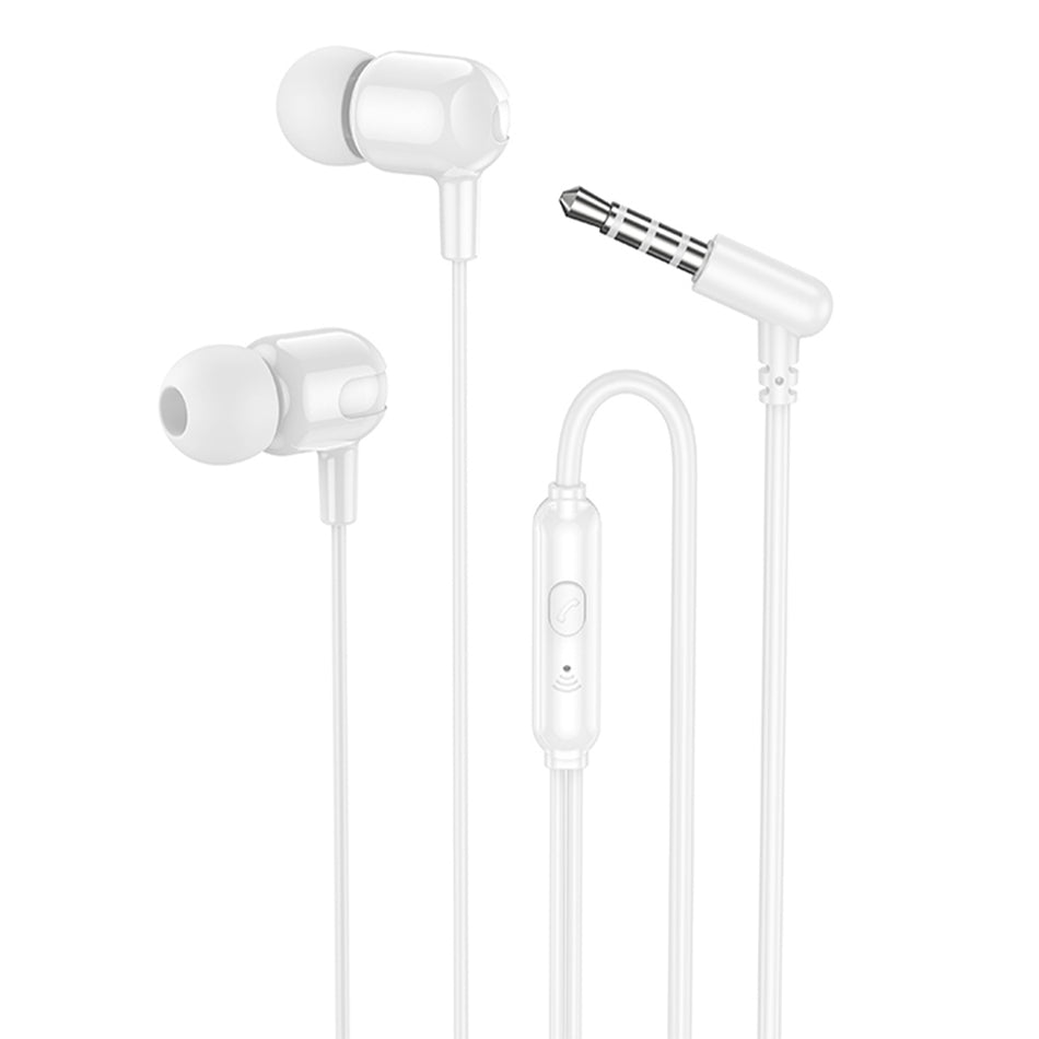 Lamtech Fashionable 3,5 Mm Earphones With Mic White