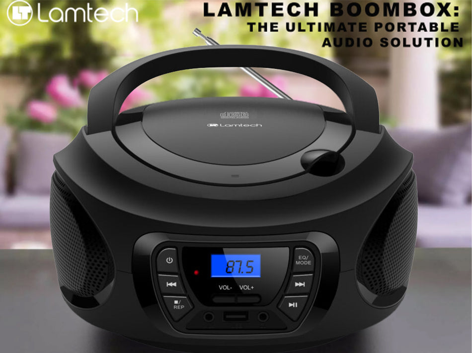 Lamtech Bluetooth Stereo Multi Function Boombox Black