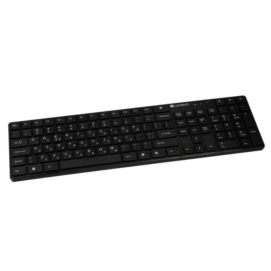 Lamtech 2.4 G Wireless Full Size Keyboard 105 Keys Gr Layout Black