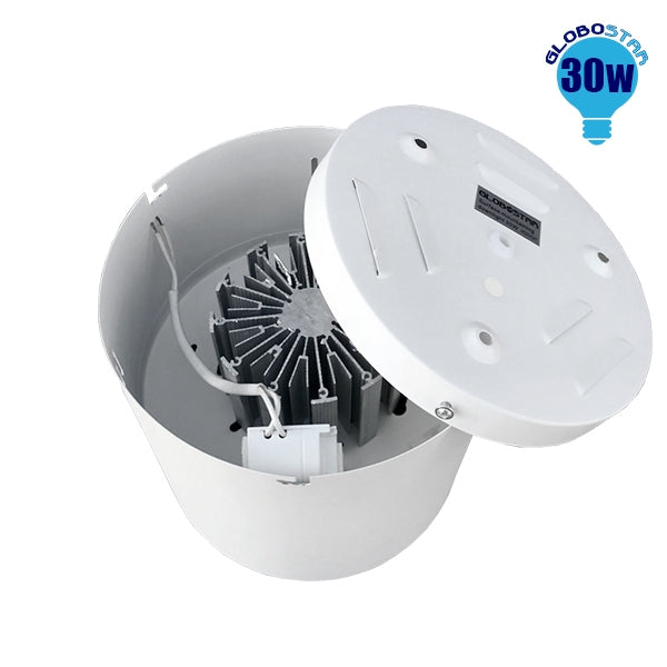 115084 Φωτιστικό Σποτ Οροφής LED Downlight 30W AC 230V 4500lm 24° IP20 Ψυχρό Λευκό 6000K