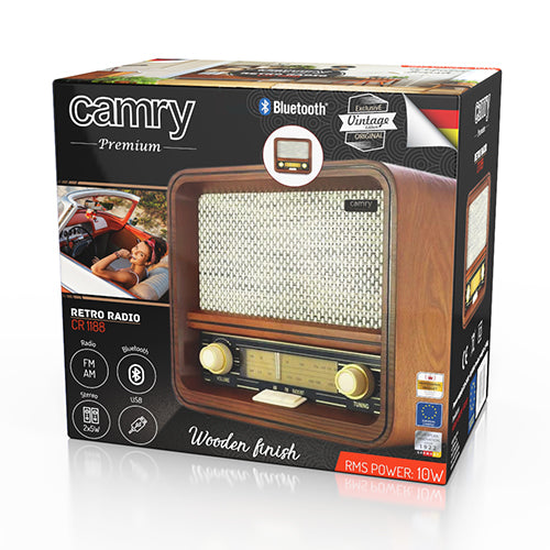 Camry Bluetooth Retro Radio 10 W
