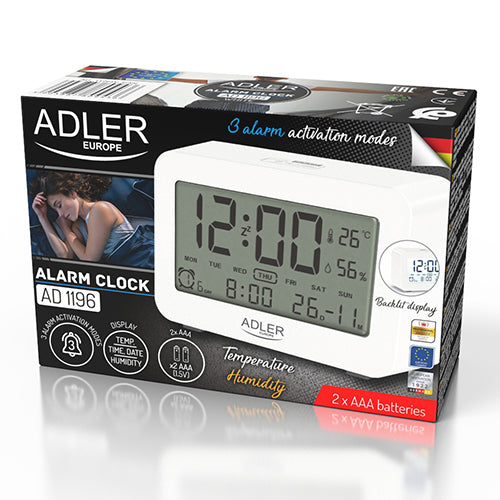Adler Alarm Clock White