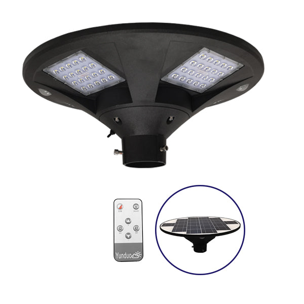 GLOBOSTAR® PARK 12112 Φωτιστικό Κεφαλής Post Top Πλατείας/Πάρκου/Κήπου με Ασύρματο IR Χειριστήριο LED 25W 2000lm 120° με Ενσωματωμένο Φωτοβολταϊκό Panel 6V 20W & Επαναφορτιζόμενη Μπαταρία Li-ion 3.2V 24000mAh με Αισθητήρα Κίνησης-Ημέρας-Νύχτας Αδιάβροχ...