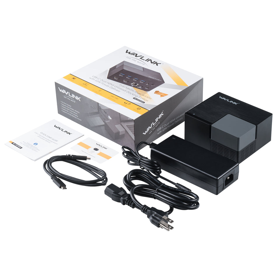 Wavlink Usb C 4 K Dual Display Universal Docking Station With Power Delivery