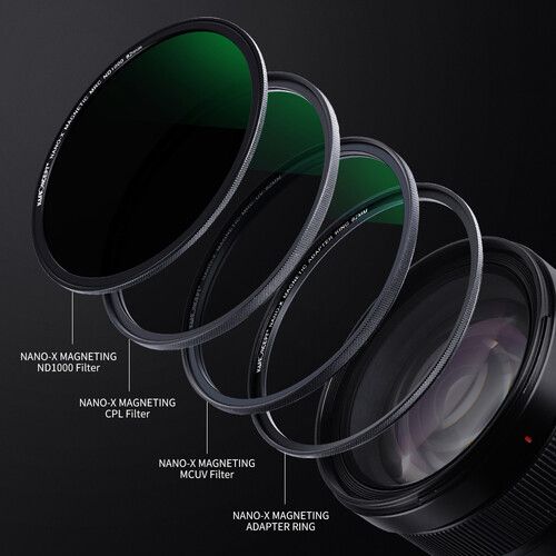 K&F Concept 49mm Magnetic UV, Circular Polarizer & ND1000 Waterproof,Scratch-Resistant,Anti-reflection Filter Kit With Case