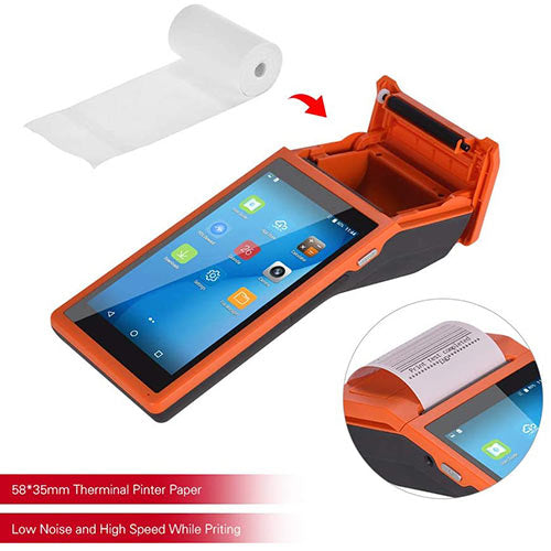 Netum All In One Bt/Wifi 2 Gb+16 G Android Pos Terminal Receipt Printer Orange
