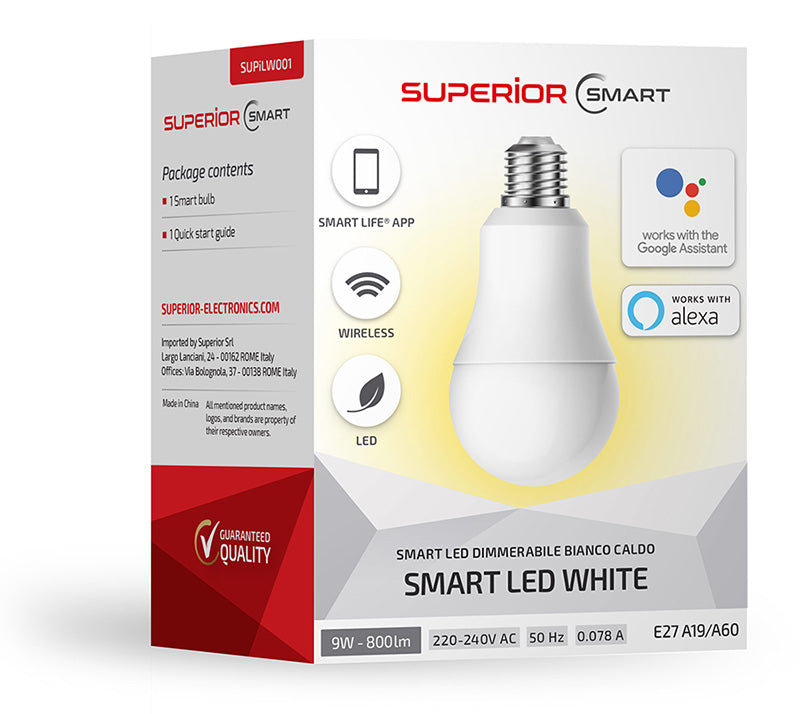 Superior Smart Bulb Warm White Dimmable Led A+ 10 Kwh/1000 H E27