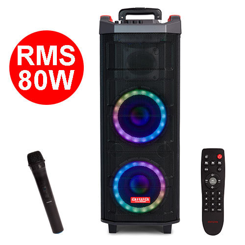Aiwa Portable Tws Trolley Party Speaker Rgb Lighting Rms 80 W