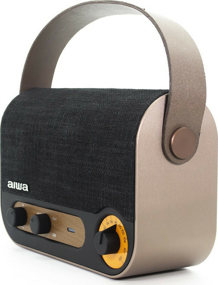 Aiwa Vintage Bt Rechargeable Portable Radio Speaker Rms 10 W