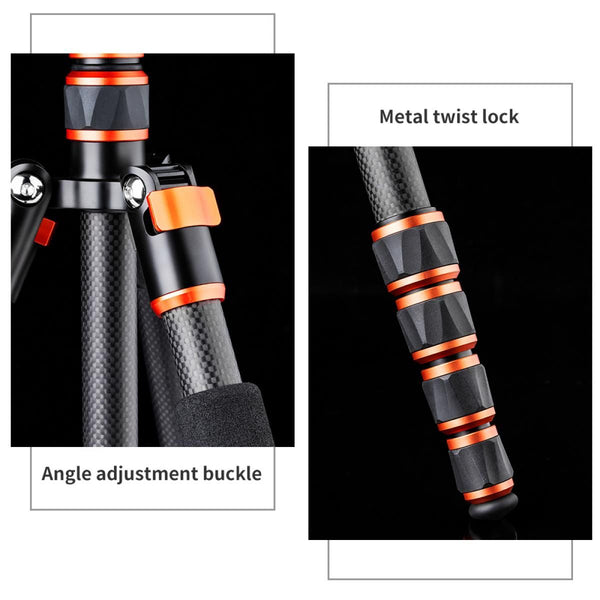 K&F Concept BA225 Carbon Fiber Camera Tripod (KF09.077V3)