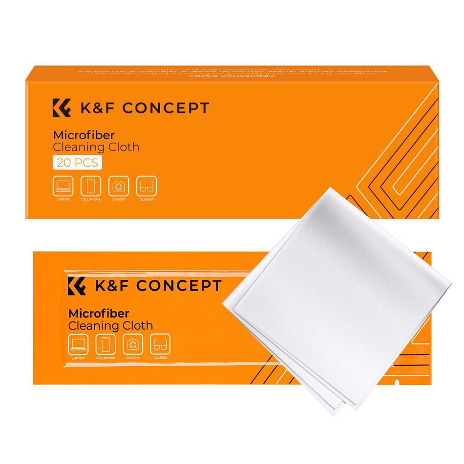 K&F Concept Microfiber Cleaning cloth Kit, 15x15cm, 20pcs  White (SKU.1615)