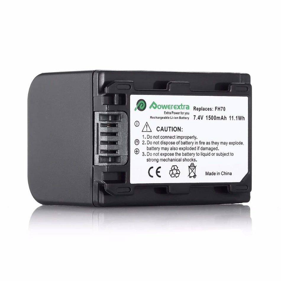 Powerextra SN-FH70 Replacement Battery For Sony NP-FH70 1500mAh Li-ion