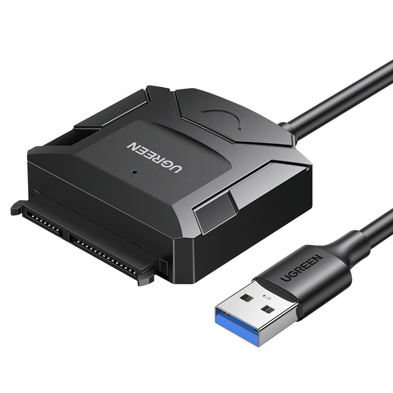 Ugreen 2.5'' / 3.5'' hard drive adapter cable (USB-A 3.0 - SATA) black (CR108)