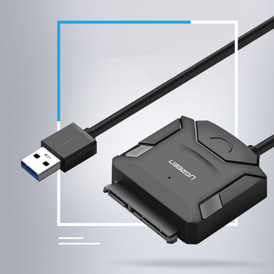 Ugreen 2.5'' / 3.5'' hard drive adapter cable (USB-A 3.0 - SATA) black (CR108)