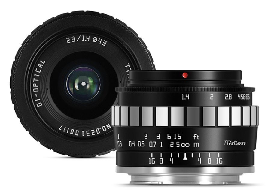 TTArtisan 23mm f/1.4 APS-C Lens for Canon RF (Black & Silver)