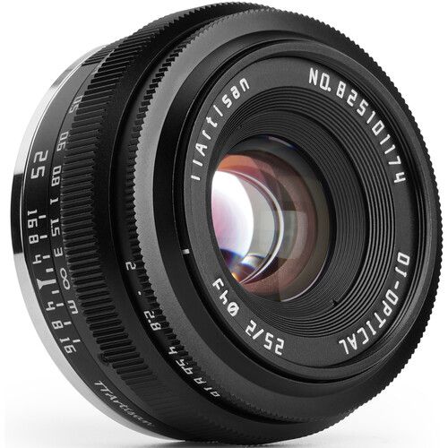 TTArtisan 25mm f/2 Lens for M43 (Black)