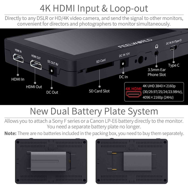 FeelWorld F6 Plus V2 6" 4K HDMI Monitor