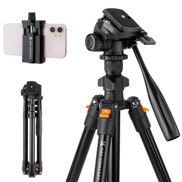 K&F Concept K234A0 Lightweight Aluminum Tripod with Video Head (KF09.115)