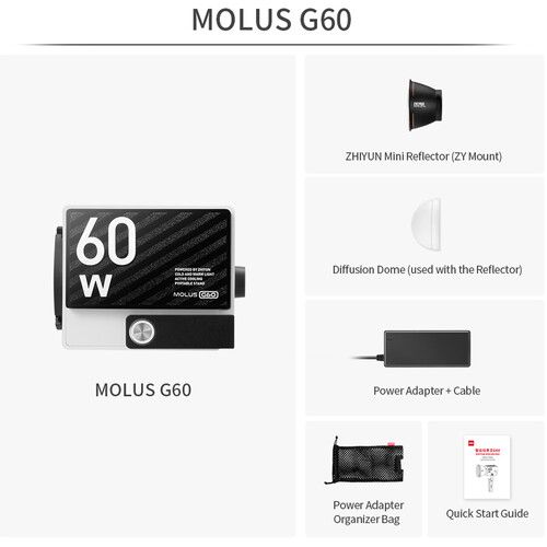 Zhiyun MOLUS G60 Bi-Color Pocket COB Monolight