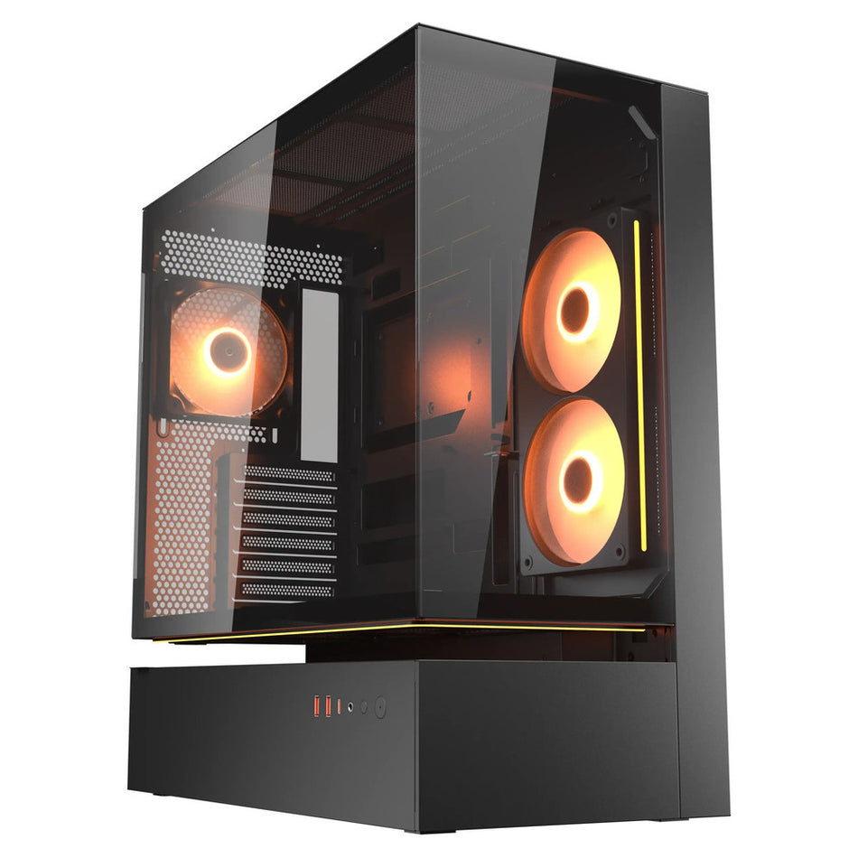 CC-COUGAR Case CFV235 Tempered Glass Middle ATX Black (1x240mm , 1x 120mm ARGB fans preinstalled)