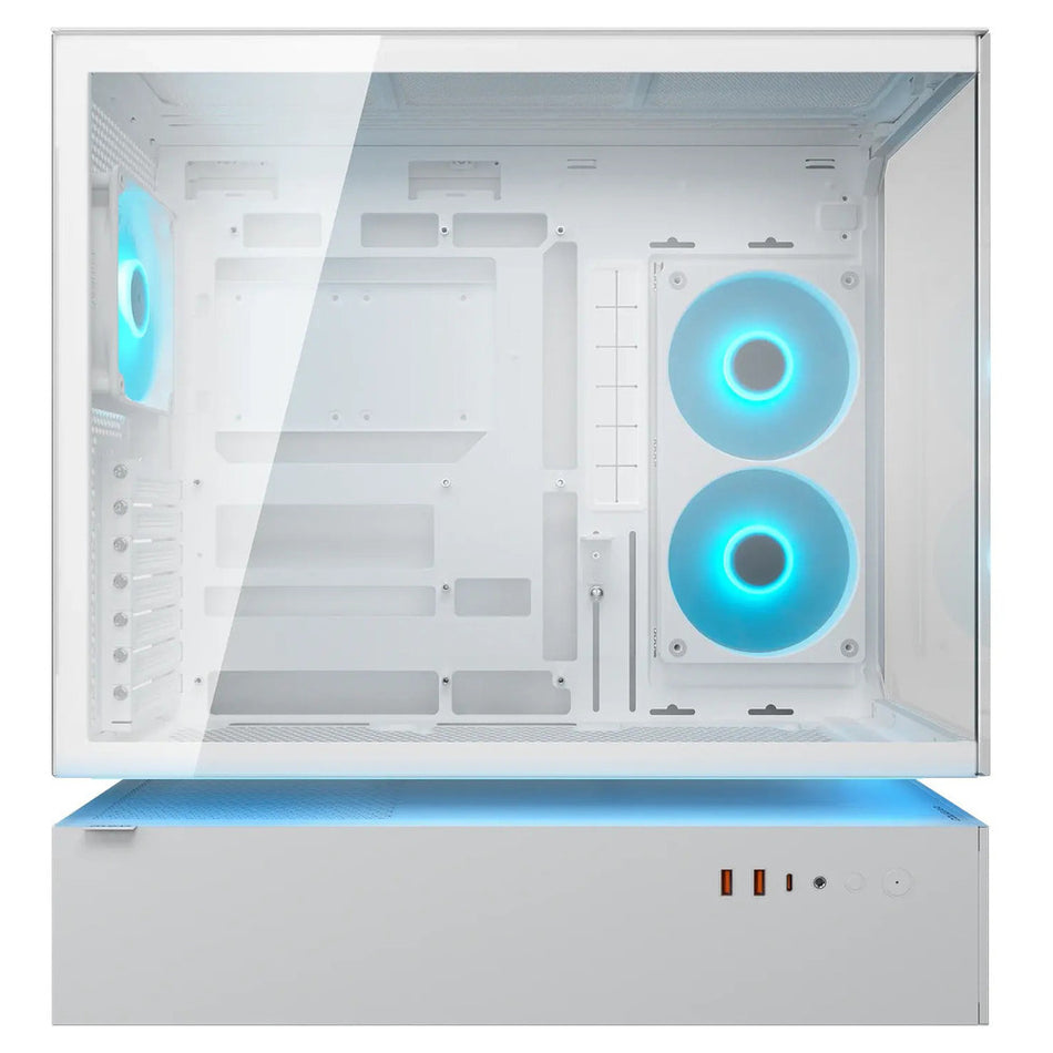 CC-COUGAR Gehäuse CFV235 Tempered Glass Middle ATX Weiß (1x240mm, 1x 120mm ARGB-Lüfter vorinstalliert)