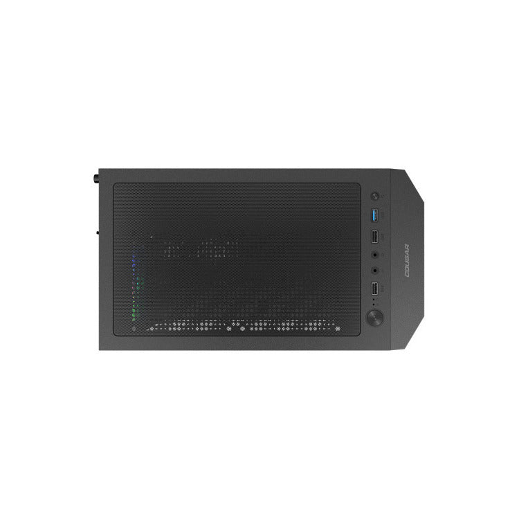 CC-COUGAR Case MX110 Mesh-G RGB Tempered Glass Midi-Tower ATX Schwarz (4x120mm RGB-Lüfter vorinstalliert)