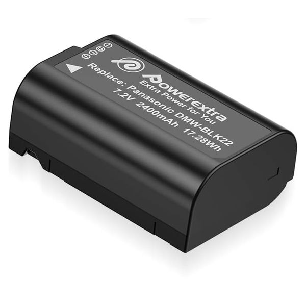 Powerextra PSO-BLK22 Replacement Battery For Panasonic DMW-BLK22 2400mAh Li-ion