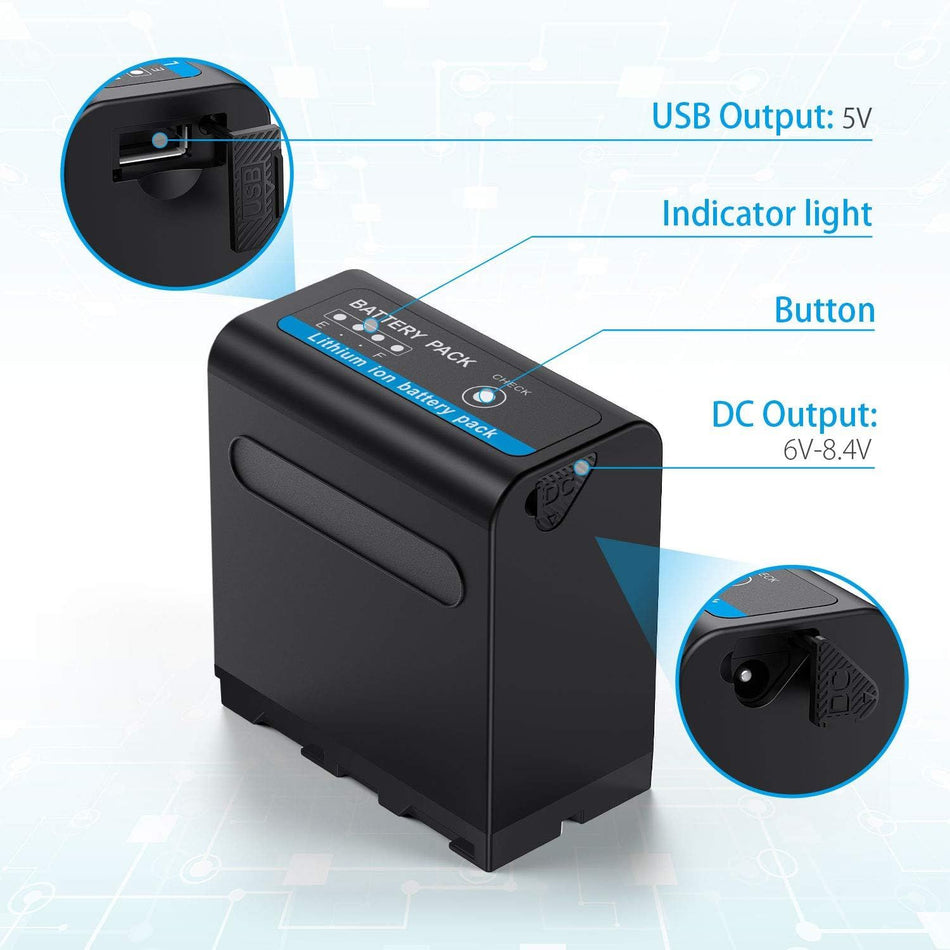 Powerextra SN-DCF960 Μπαταρία με USB Port συμβατή με Sony NP-F970 /960/950 6600mAh Li-ion