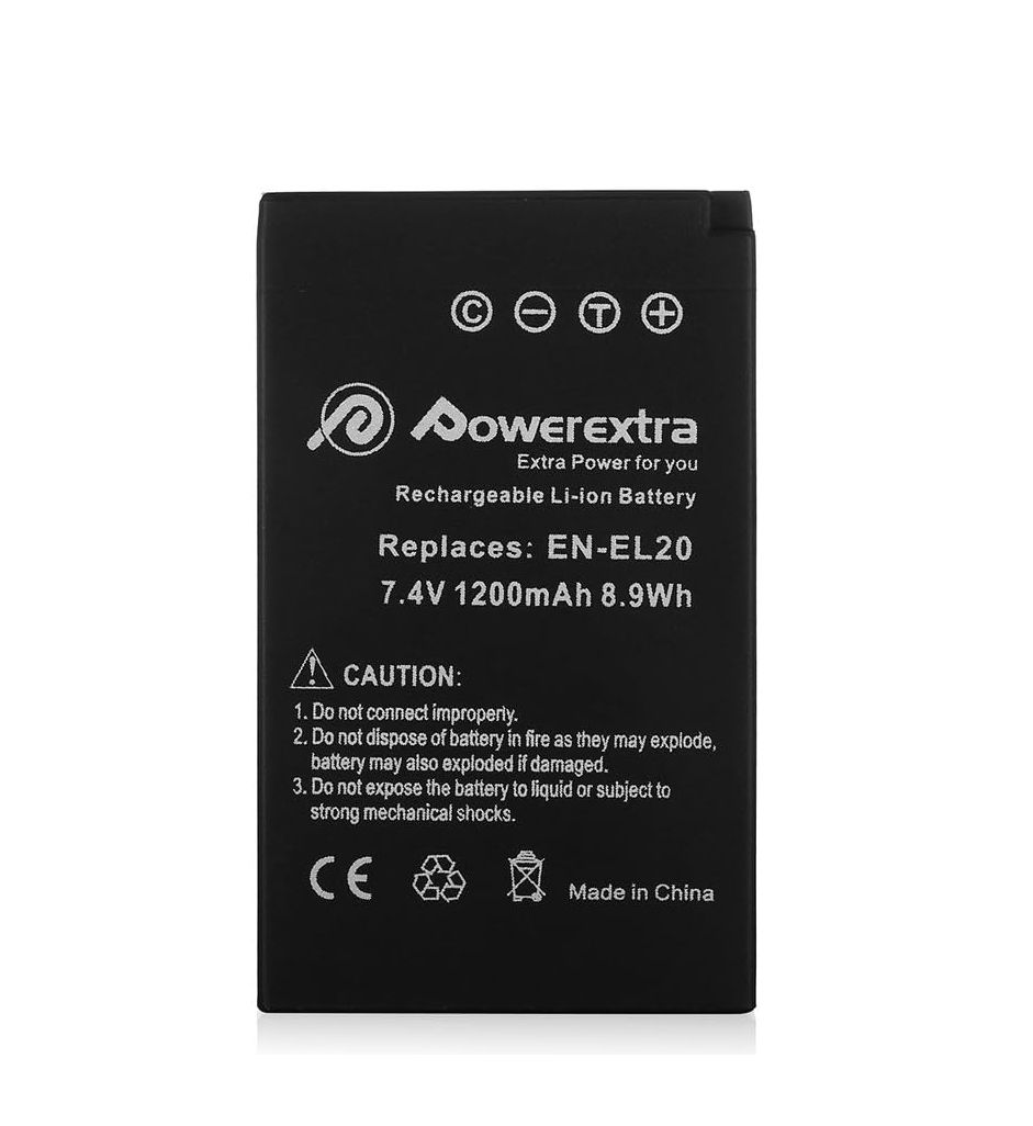 Powerextra NK-ENEL20 Μπαταρία συμβατή με Nikon EL-EL20 1200mAh Li-ion