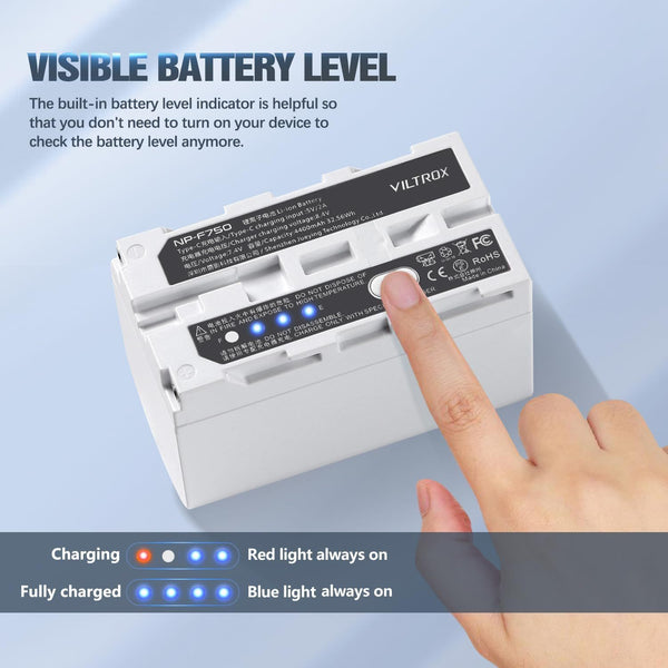 Viltrox NP-F750 Battery 4400mAh with USB-C Charging Port