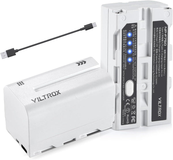 Viltrox NP-F750 Battery 4400mAh with USB-C Charging Port