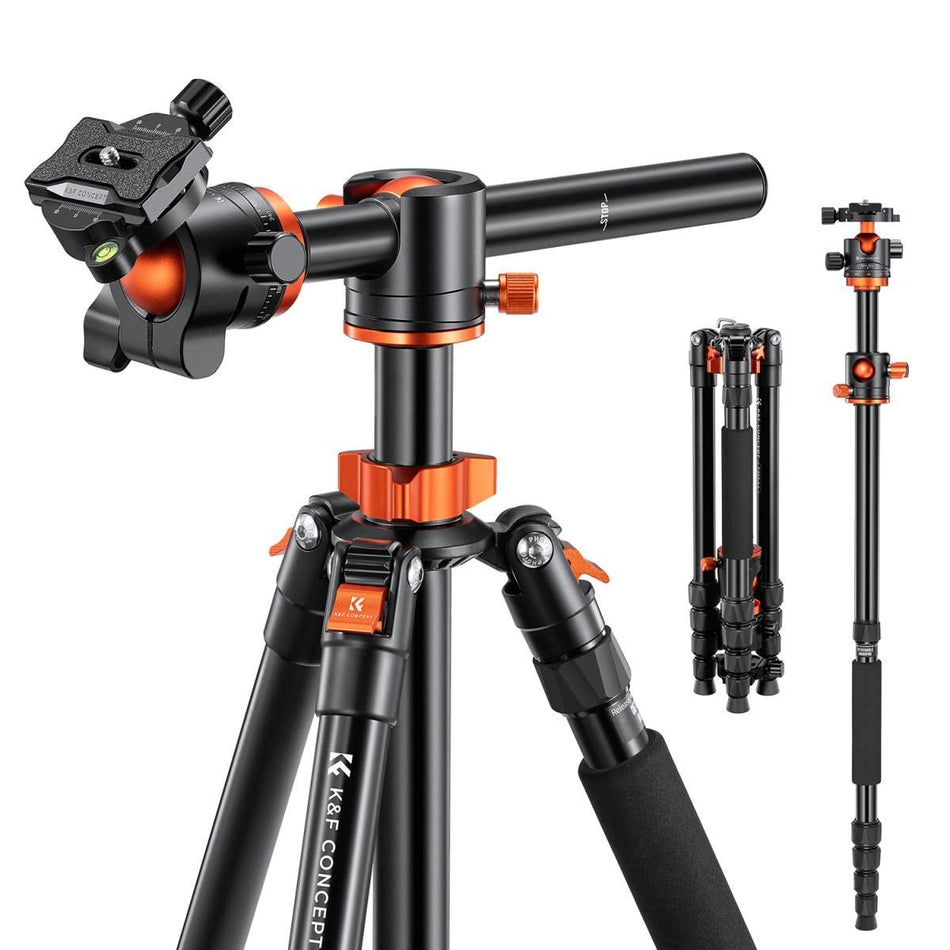 K&F Concept T255A4+BH-28L Camera Aluminum Tripod with Ball Head & Detachable Monopod (KF09.085V7)